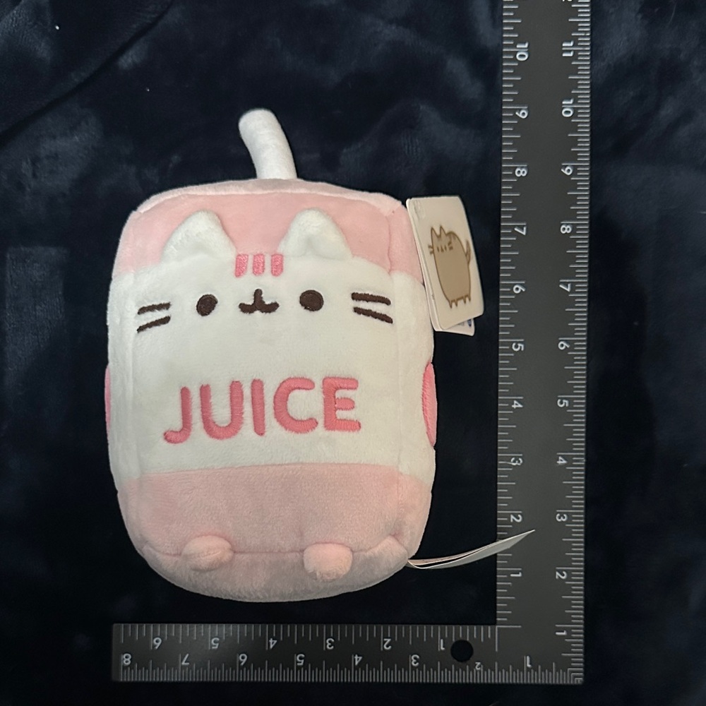 Cute Pusheen Pink and White Cat Juice Box Plush
